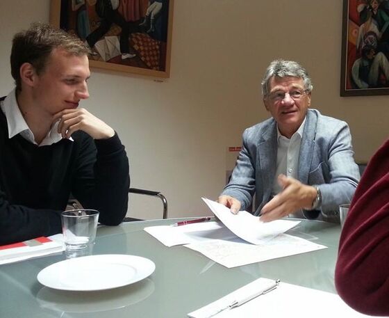 Hans-Martin Haller im Gespräch.